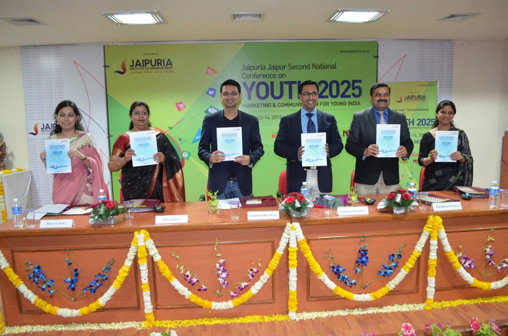 Souvenir Release_ Vishwas Mudagal at Second National Conference Jaipuria Institute