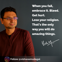 Motivational quote by Vishwas Mudagal