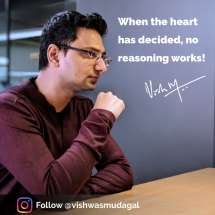 Motivational quote by Vishwas Mudagal