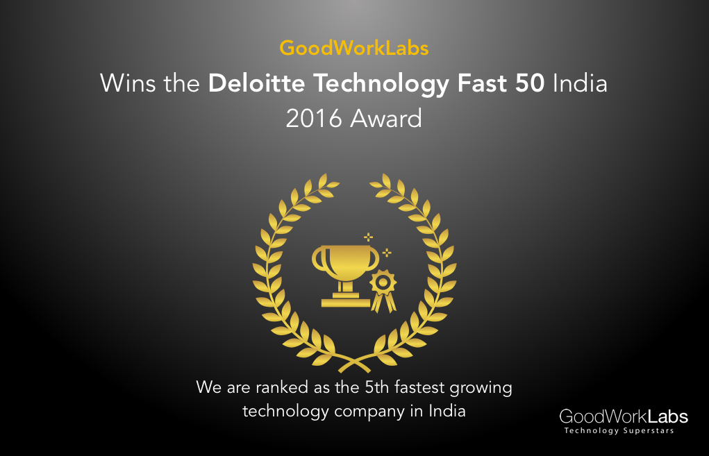 GoodWorkLabs wins deloitte fast 50 award