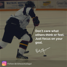 Focus on your goals - vishwas mudagal motivational quotes