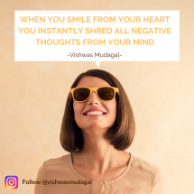 Smile from your heart - Vishwas Mudagal motivational quote